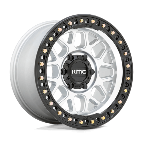 18x8 5 kmc km549 grs machined w satin black lip wheel 6x5.5 bolt pattern 0mm offset