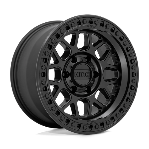 18x8 5 kmc km549 grs satin black wheel 6x5.5 bolt pattern 0mm offset