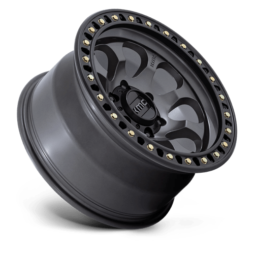 17x9 kmc km550 riot sbl anthracite w satin black lip wheel 6x5.5 bolt pattern 12mm offset