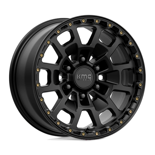 17x8 5 kmc km718 summit satin black wheel 6x5.5 bolt pattern 18mm offset