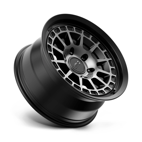 17x8 5 kmc km719 canyon satin black w gray tint wheel 6x5.5 bolt pattern 0mm offset