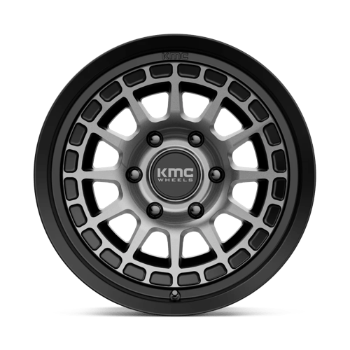 17x8 5 kmc km719 canyon satin black w gray tint wheel 6x5.5 bolt pattern 0mm offset