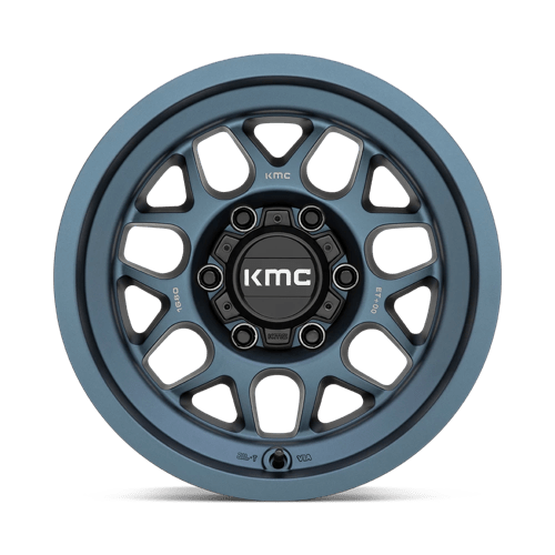 16x8 kmc km725 terra metallic blue wheel 6x5.5 bolt pattern 0mm offset