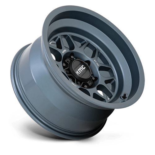 17x9 kmc km725 terra metallic blue wheel 6x5.5 bolt pattern 38mm offset