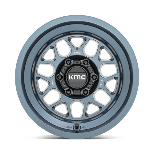 17x9 kmc km725 terra metallic blue wheel 6x5.5 bolt pattern 38mm offset