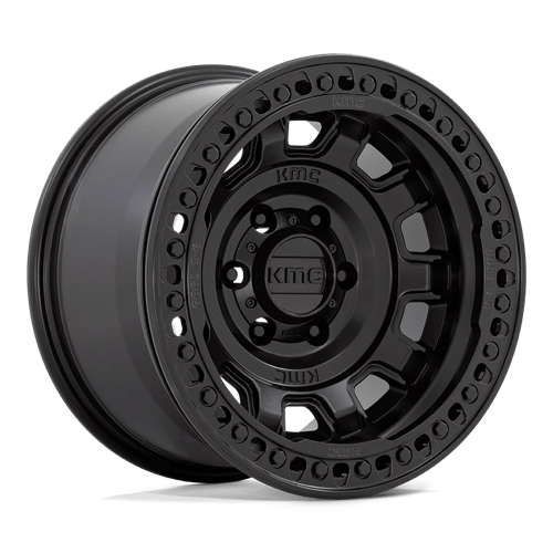 17x9 kmc km236 tank satin black beadlock wheel 6x5.5 bolt pattern 15mm offset
