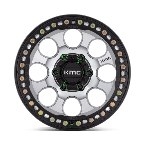 17x8 5 kmc km237 riot mach satin black window ring beadlock wheel 6x5.5 bolt pattern 0mm offset