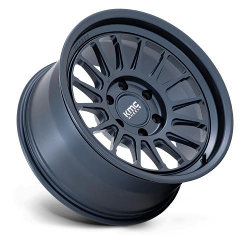 18x9 kmc km447 impact metallic blue wheel 6x5.5 bolt pattern 12mm offset
