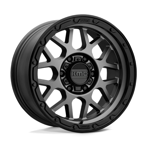 16x8 kmc km535 grenade off-road matte gray w matte black lip wheel 6x5.5 bolt pattern 6mm offset