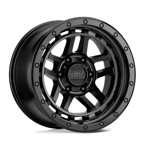 17x8 5 kmc km540 recon satin black wheel 6x5.5 bolt pattern 18mm offset