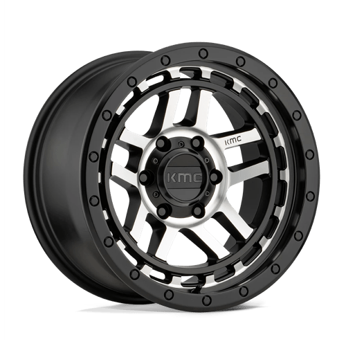 17x9 kmc km540 recon satin black machined wheel 6x5.5 bolt pattern 2mm offset