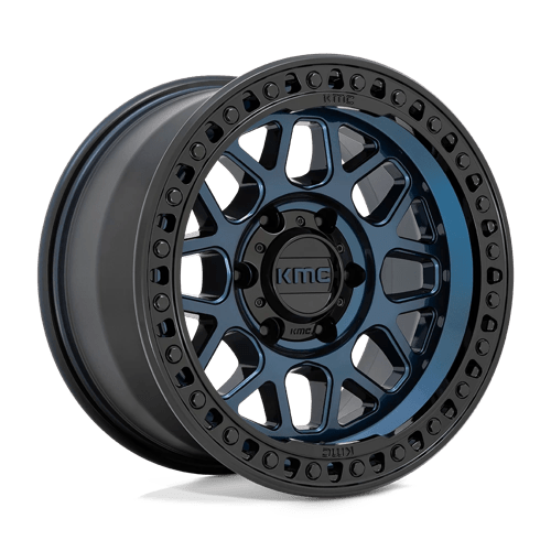 17x8 5 kmc km549 grs midnight blue w g black lip wheel 6x5.5 bolt pattern 0mm offset