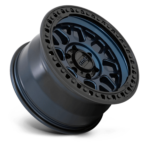 17x8 5 kmc km549 grs midnight blue w g black lip wheel 6x5.5 bolt pattern 0mm offset