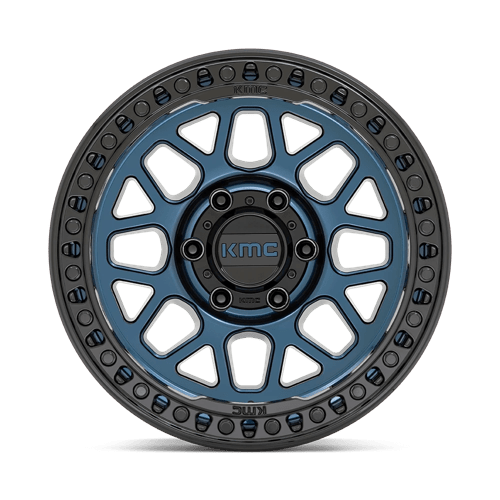18x8 5 kmc km549 grs midnight blue w g black lip wheel 6x5.5 bolt pattern 0mm offset