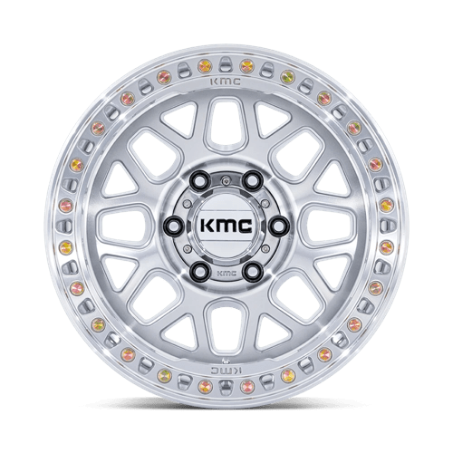 20x9 kmc km549 grs gloss silver w machined face wheel 6x5.5 bolt pattern 18mm offset