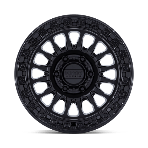 18x9 kmc km552 ims matte black w gloss black lip wheel 6x5.5 bolt pattern 0mm offset