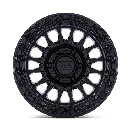 17x8 5 kmc km552 ims matte black w gloss black lip wheel 6x5.5 bolt pattern 25mm offset