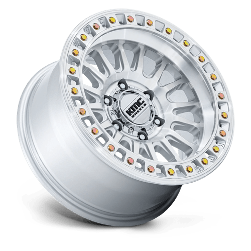 18x9 kmc km552 ims gloss silver w machined face wheel 6x5.5 bolt pattern 30mm offset