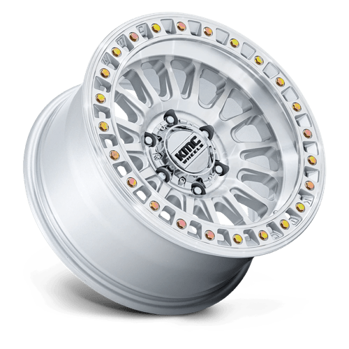 17x8 5 kmc km552 ims gloss silver w machined face wheel 6x5.5 bolt pattern 25mm offset
