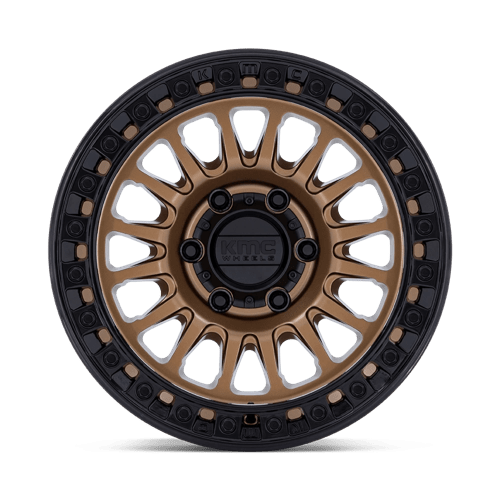 18x9 kmc km552 ims matte bronze w gloss black lip wheel 6x5.5 bolt pattern 18mm offset