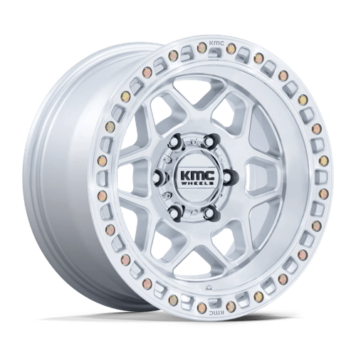 17x9 kmc km553 torx gloss silver w machined face wheel 6x5.5 bolt pattern 12mm offset