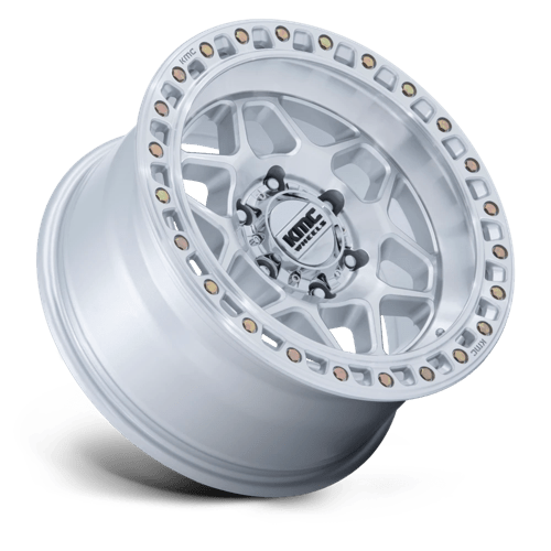 17x9 kmc km553 torx gloss silver w machined face wheel 6x5.5 bolt pattern 12mm offset