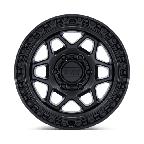 17x8 5 kmc km553 torx matte black w gloss black lip wheel 6x5.5 bolt pattern 25mm offset