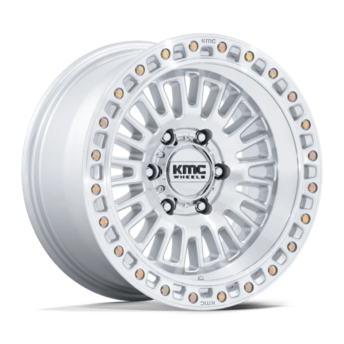 17x8 5 kmc km554 aztec gloss silver w machined face wheel 6x5.5 bolt pattern 0mm offset