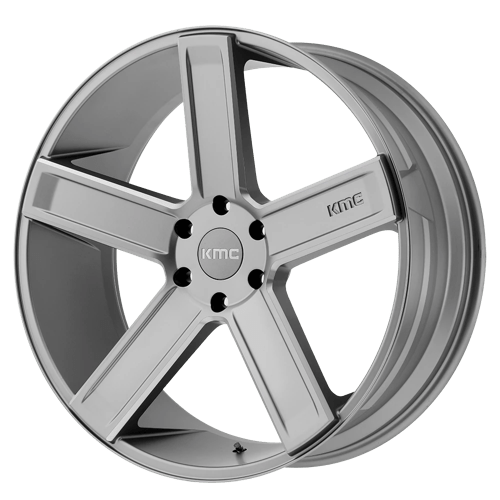 20x8 5 kmc km702 duece satin gray milled wheel 6x5.5 bolt pattern 15mm offset