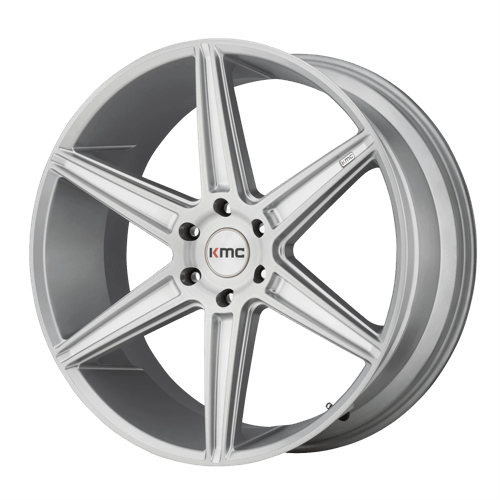 20x9 kmc km712 prism truck brushed silver wheel 6x5.5 bolt pattern 30mm offset