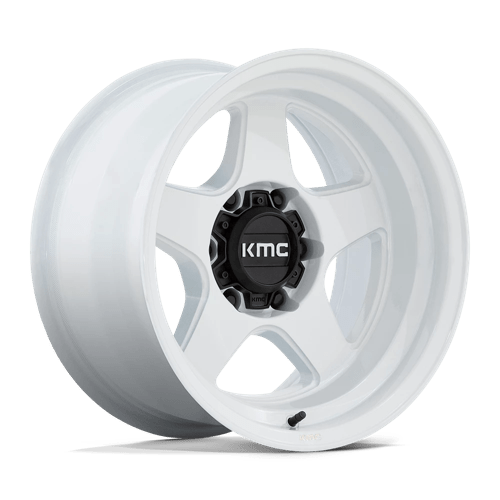 17x8 5 kmc km728 lobo gloss white wheel 6x5.5 bolt pattern 18mm offset