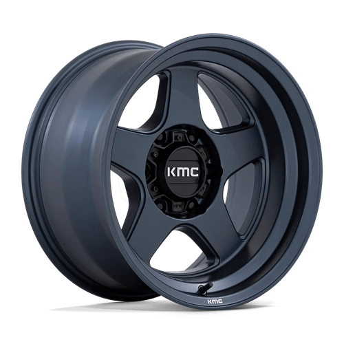 17x9 kmc km728 lobo metallic blue wheel 6x5.5 bolt pattern 38mm offset
