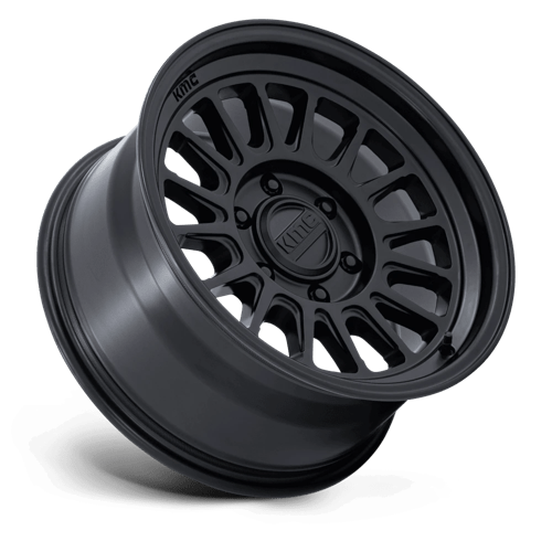 18x9 kmc km733 impact fft matte black wheel 6x5.5 bolt pattern 18mm offset