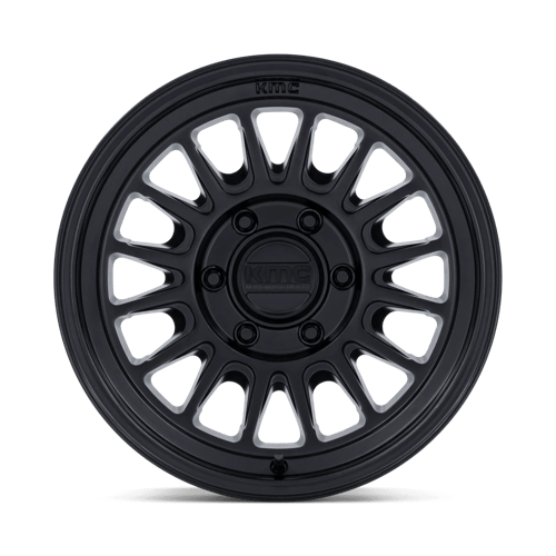 18x9 kmc km733 impact fft matte black wheel 6x5.5 bolt pattern 18mm offset
