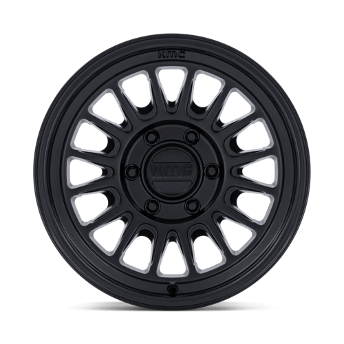 17x8 5 kmc km733 impact fft matte black wheel 6x5.5 bolt pattern 25mm offset