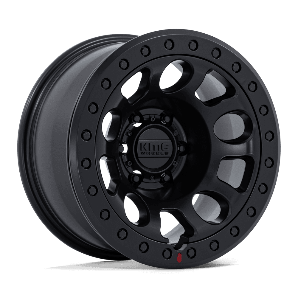 17x9 KMC KM241 E25 Blackout Beadlock Beadlock Wheel 6x5.5 Bolt Pattern -38mm Offset
