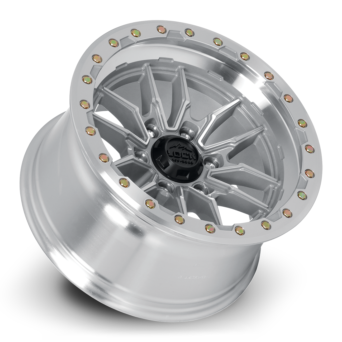 17x9 lock off-road krawler machined clear coat wheel 6x5.5 bolt pattern 12mm offset