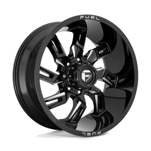 20x10 fuel off-road d747 lockdown gloss black milled wheel 6x5.5 bolt pattern 18mm offset