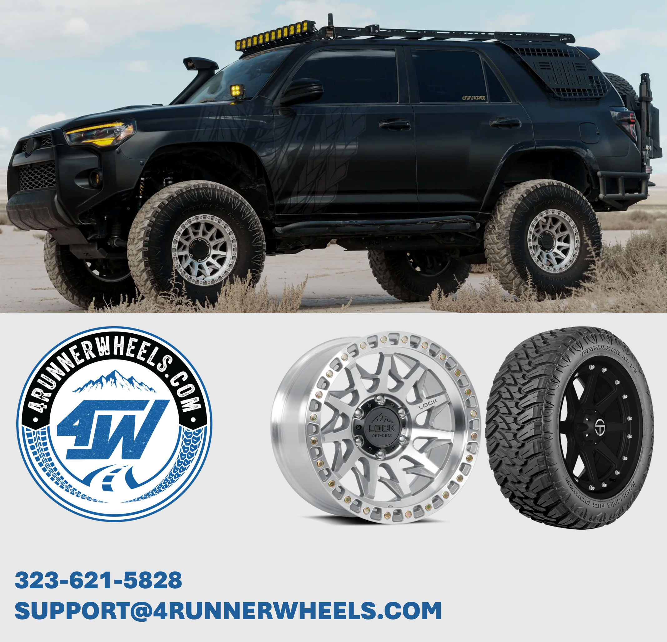 17x9 Lock Off-Road Lunatic Machined Clear Coat Wheel 6x5.5 Bolt Pattern -12mm Offset