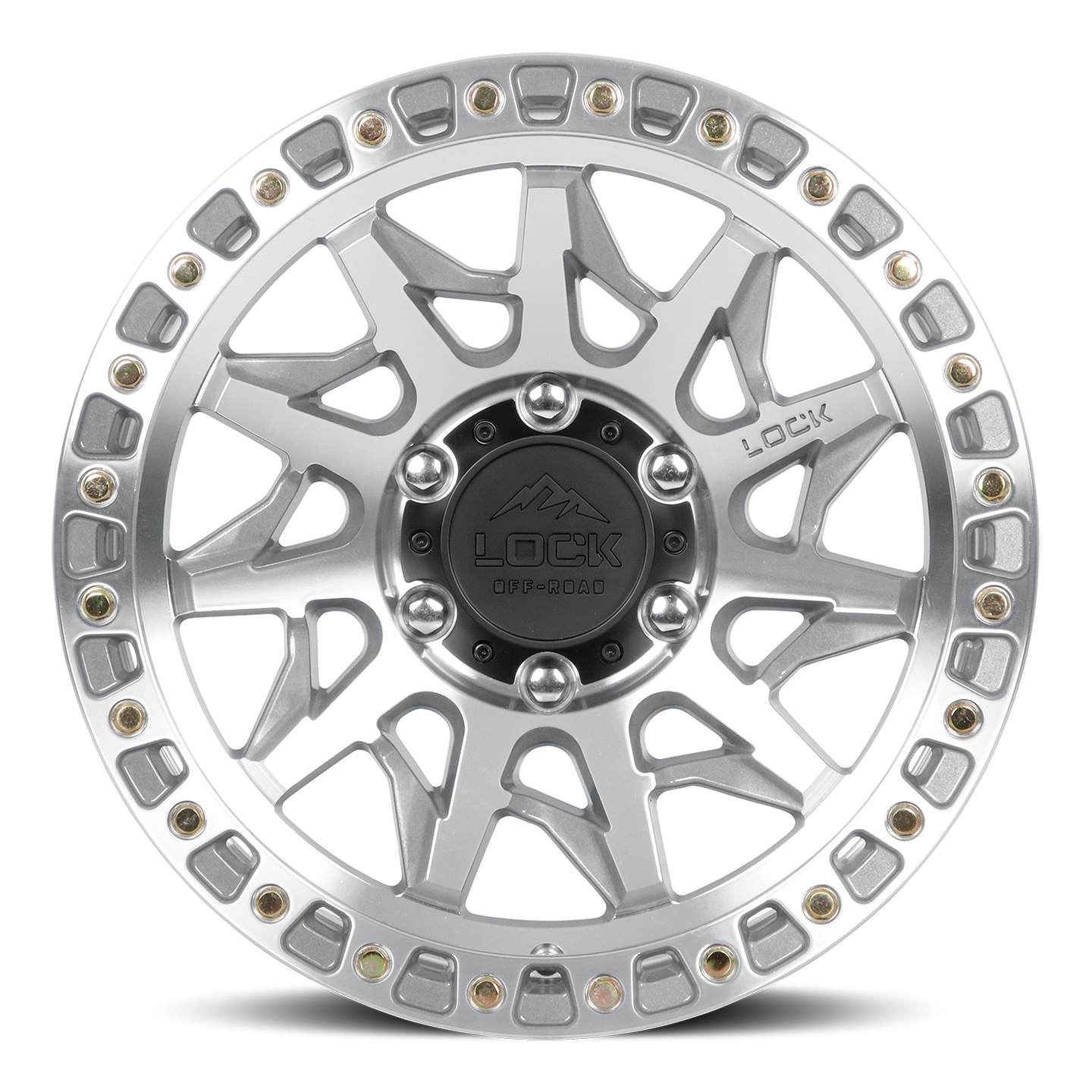 17x9 lock off-road lunatic machined clear coat wheel 6x5.5 bolt pattern 1mm offset