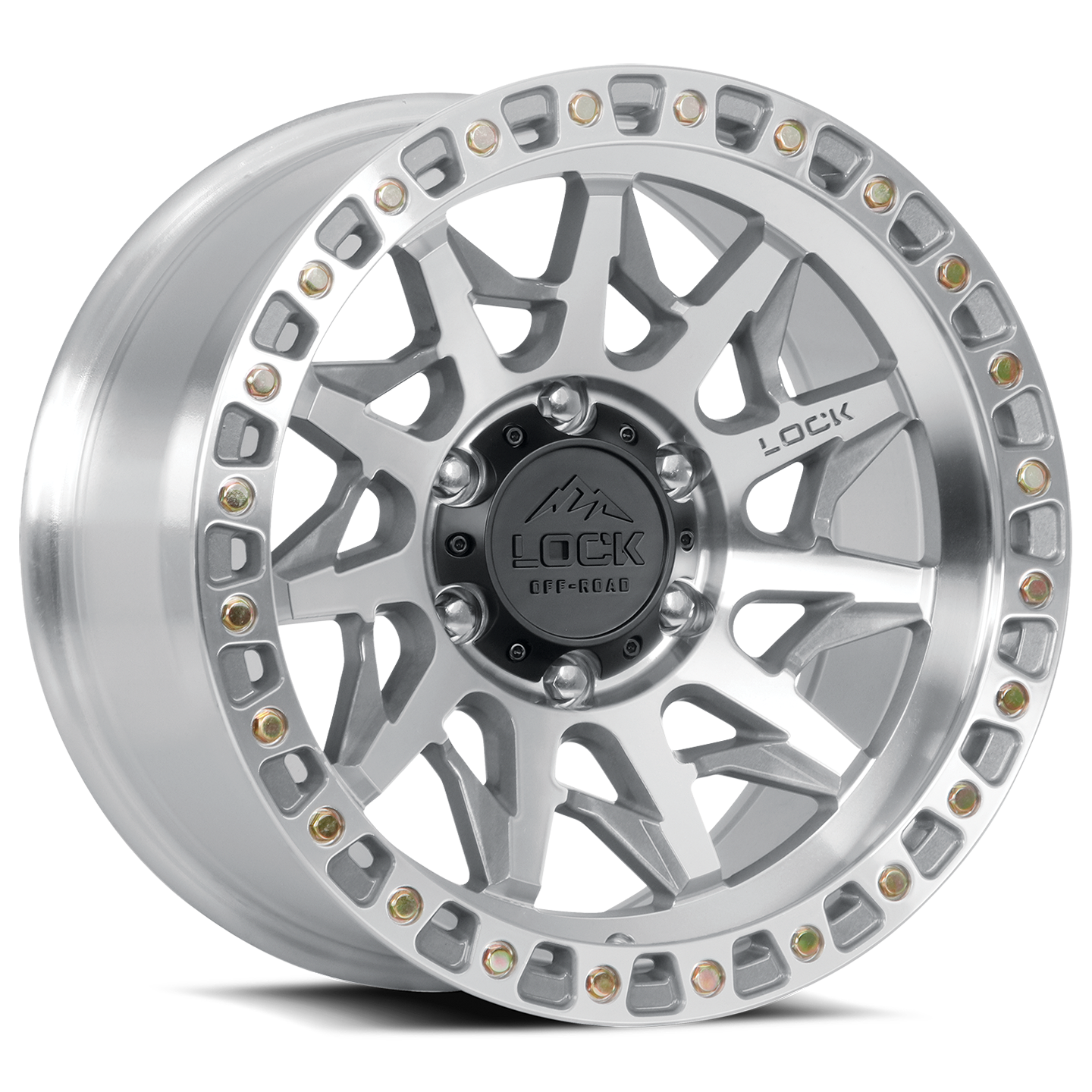 17x9 lock off-road lunatic machined clear coat wheel 6x5.5 bolt pattern 12mm offset