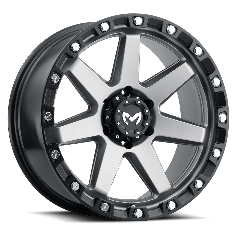 20x9 mkw off-road m203 matte grey wheel 6x5.5 bolt pattern 1mm offset