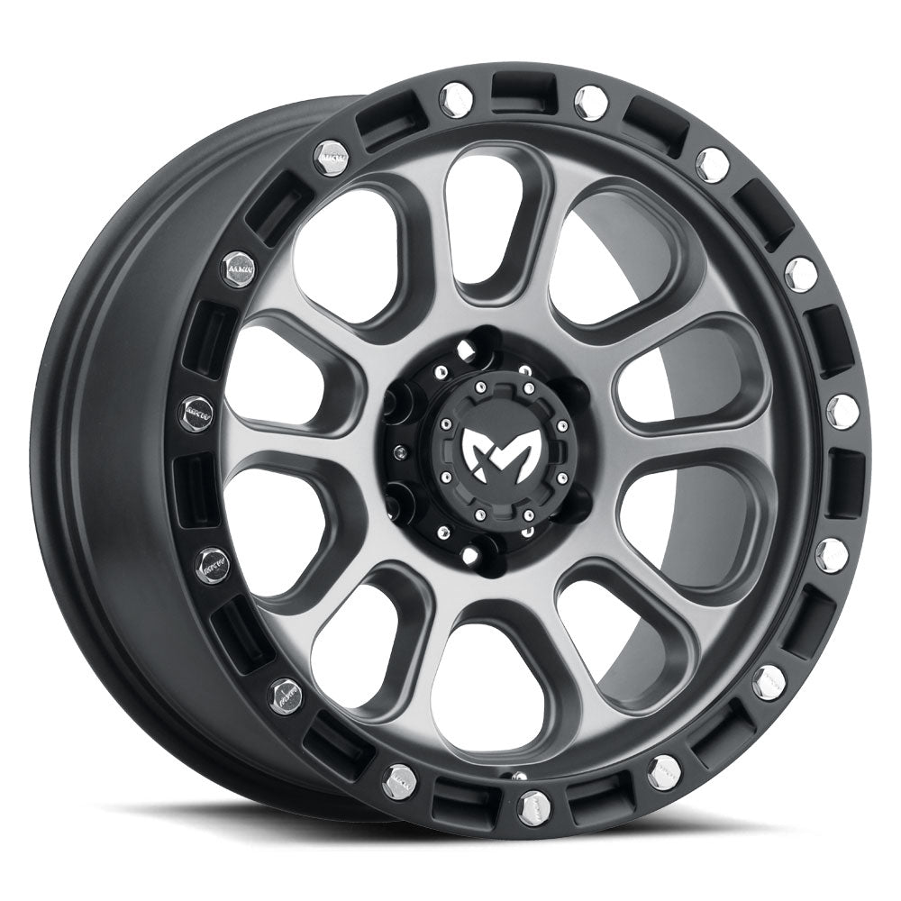 20x9 MKW Off-Road M204 Matte Grey Wheel 6x5.5 Bolt Pattern 1mm Offset