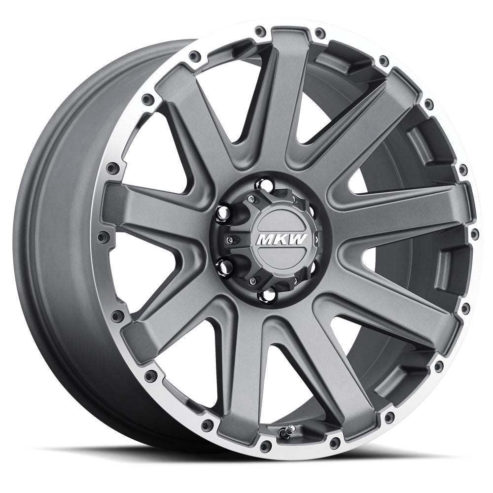 20x9 MKW Off-Road M94 Matte Grey Wheel 6x5.5 Bolt Pattern 10mm Offset