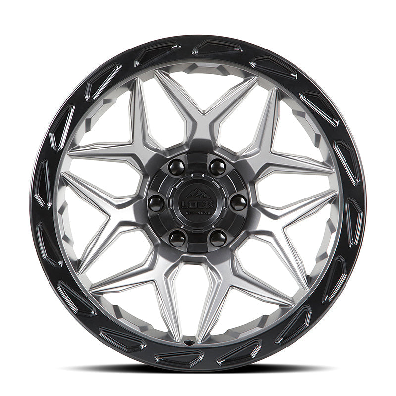20x10 lock off-road matrix matte grey w matte black ring wheel 6x5.5 bolt pattern 18mm offset