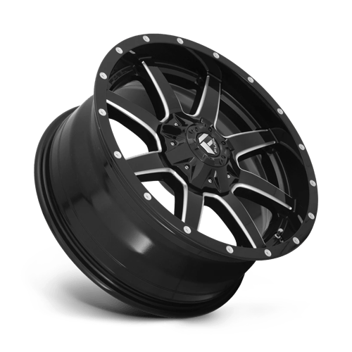 20x10 fuel off-road d610 maverick gloss black milled wheel 6x5.5 bolt pattern 24mm offset