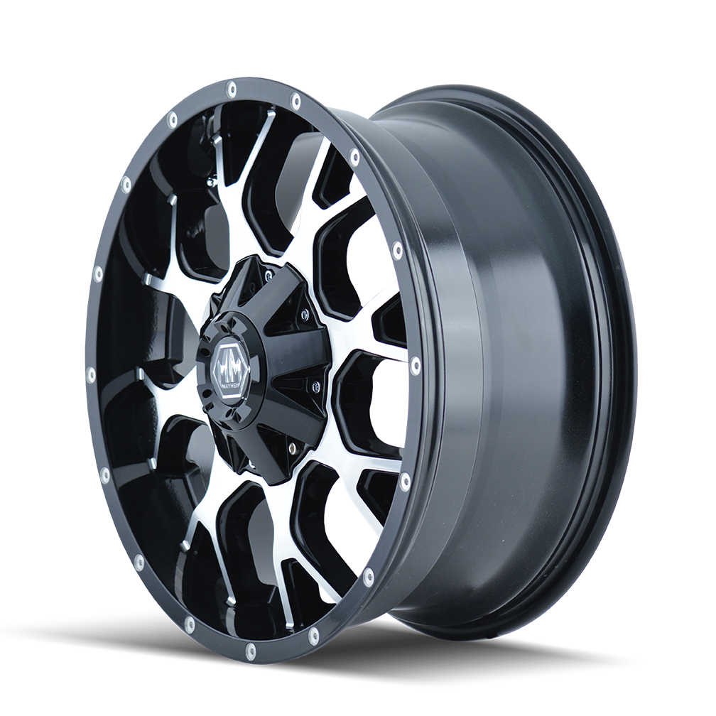 20x9 mayhem warrior gloss black machined wheel 6x5.5 bolt pattern 18mm offset