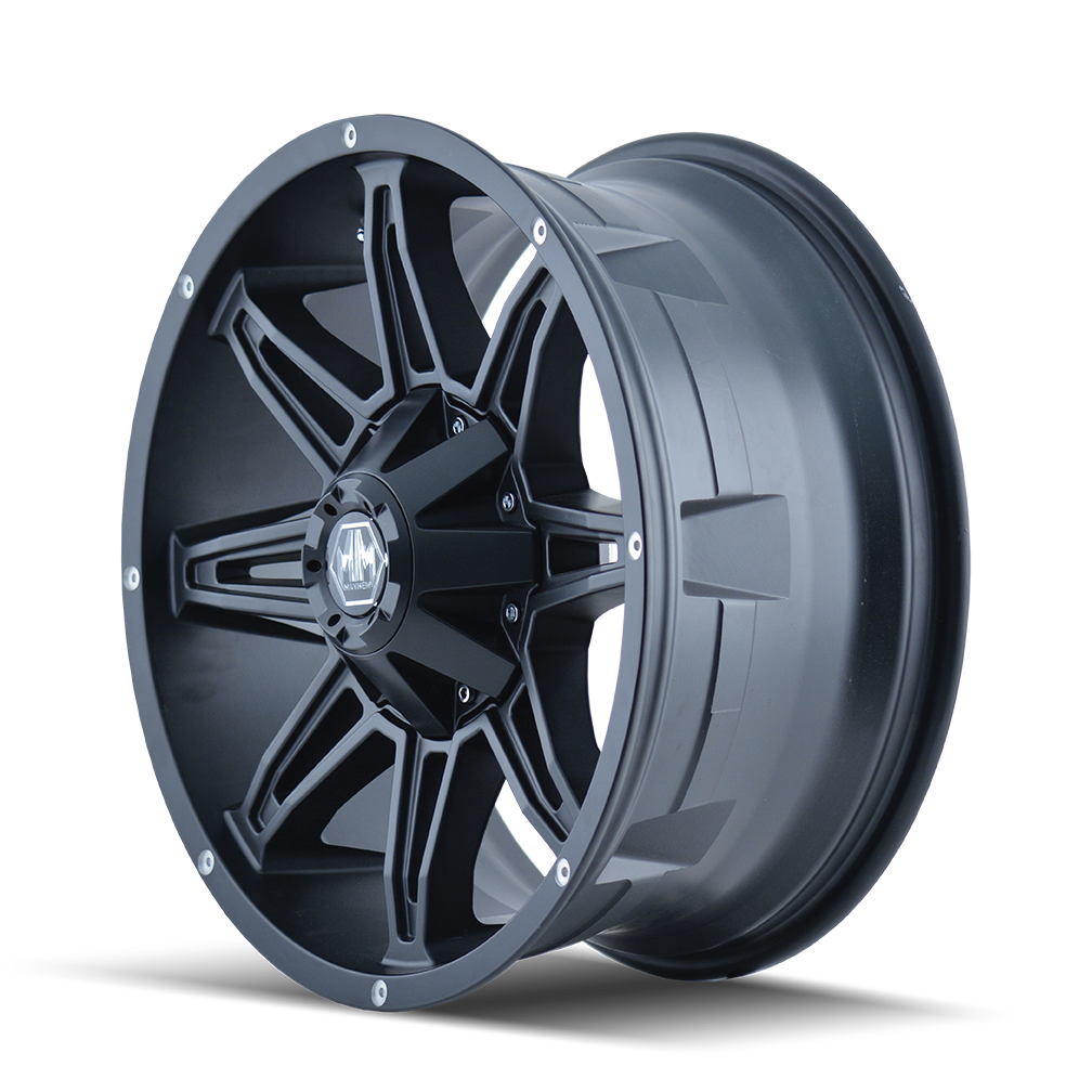 17x9 mayhem rampage matte black wheel 6x5.5 bolt pattern 18mm offset