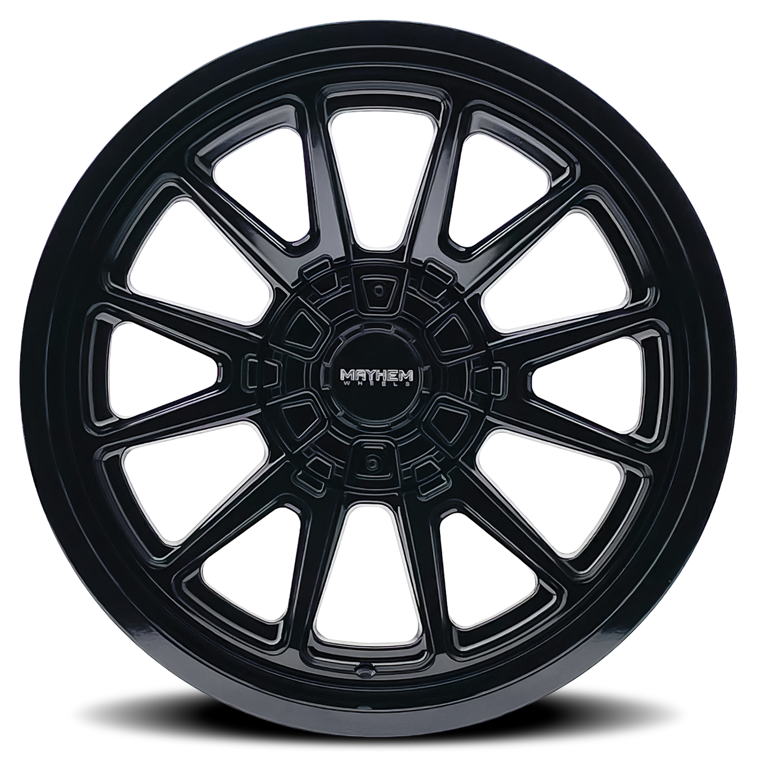 18x9 mayhem intrepid gloss black wheel 6x5.5 bolt pattern 12mm offset