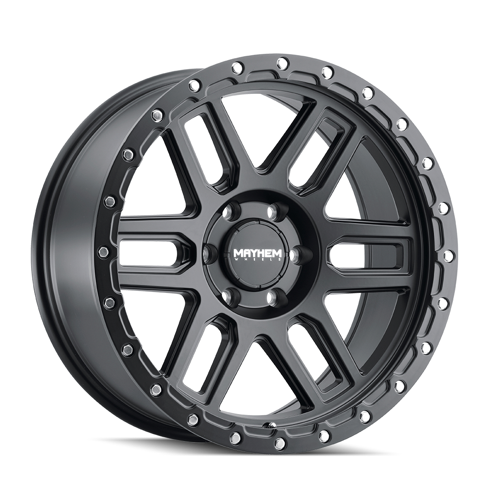 17x9 mayhem delta matte black wheel 6x5.5 bolt pattern 0mm offset
